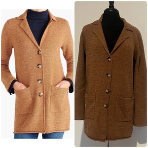 J.Crew Brown Button-Up Knit Cardigan